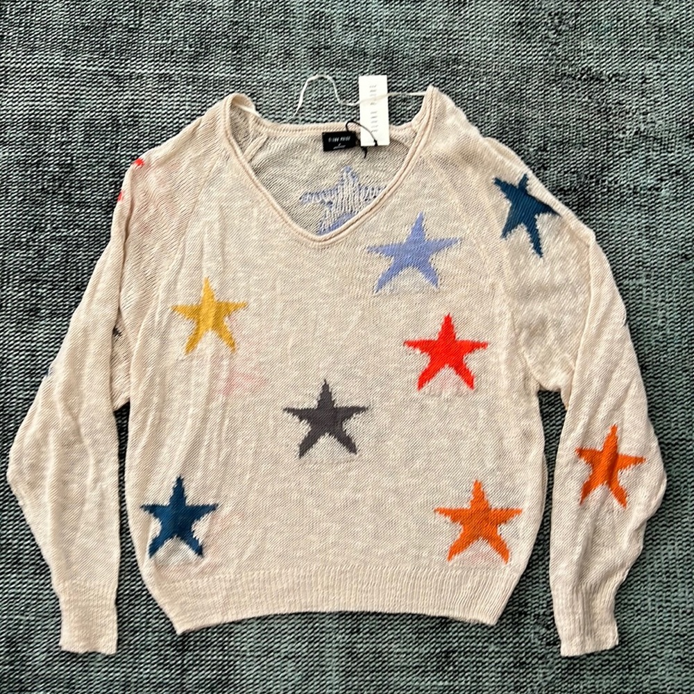 Blank Paige Star lightweight sweater NWT